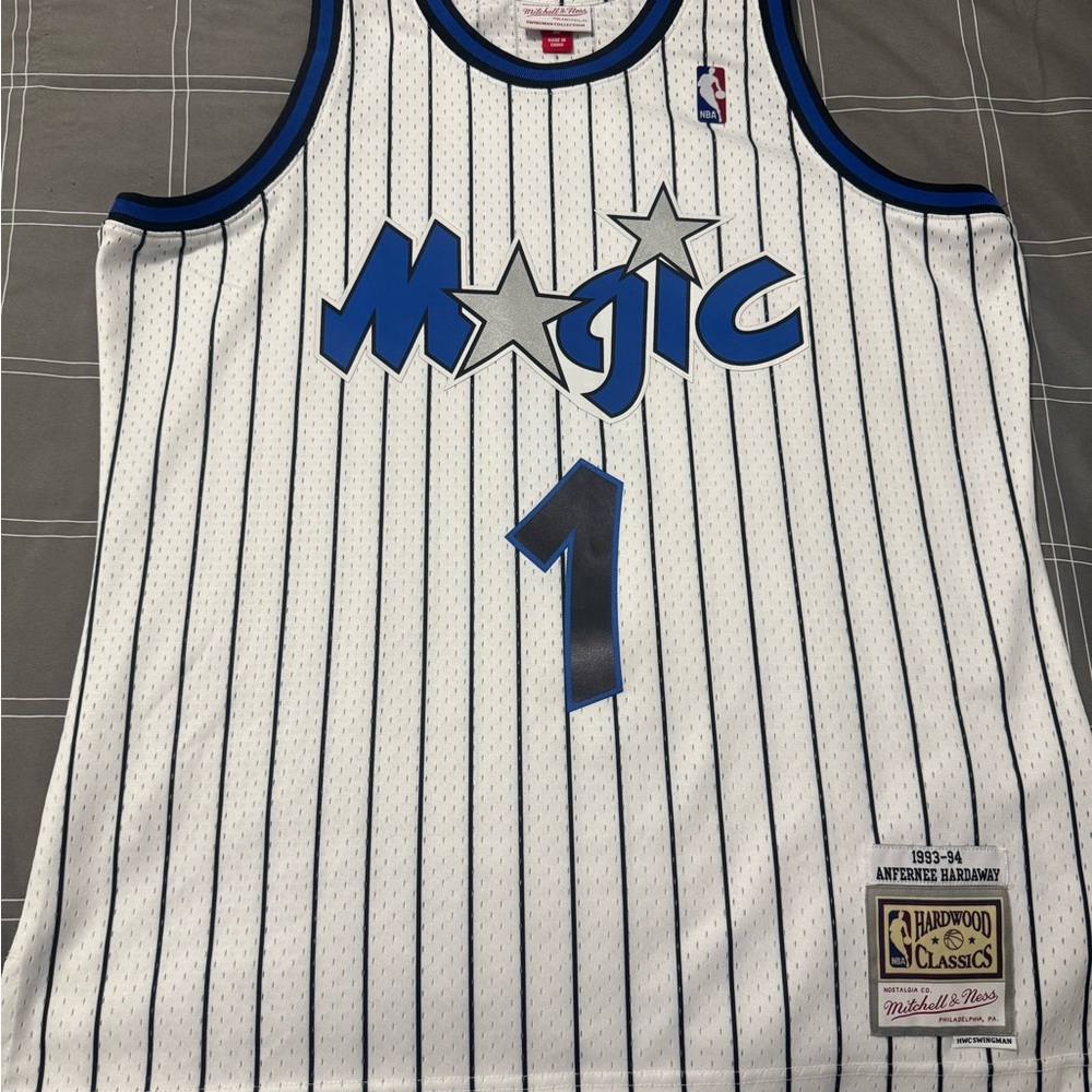 Penny Hardaway Mitchell & Ness White and Blue NBA Throwback Jersey